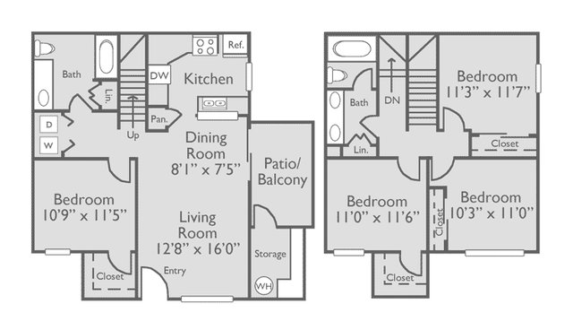 4 Bed, 2 Bath (60% Income Restricted)