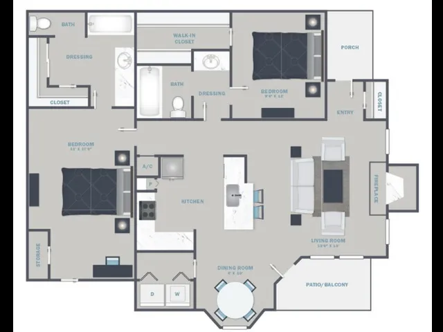B3- 1020SF - Classic Unit all cream and beige, with mixture of appliance offerings.