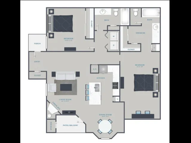B4- 1100 SF - Classic Unit all cream and beige, with mixture of appliance offerings.