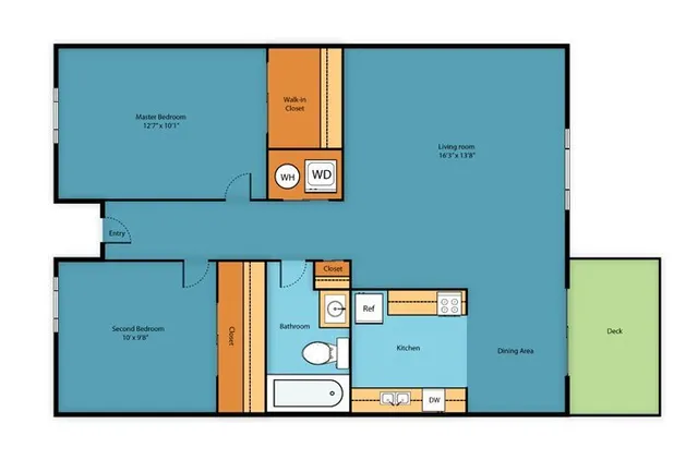 2 Bed, 1 Bath