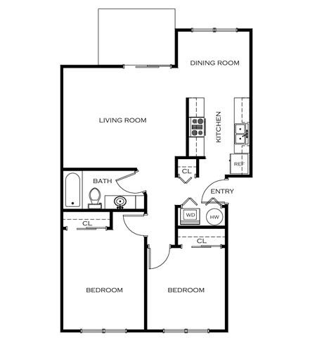 Pier Park 2 bed 1 bath