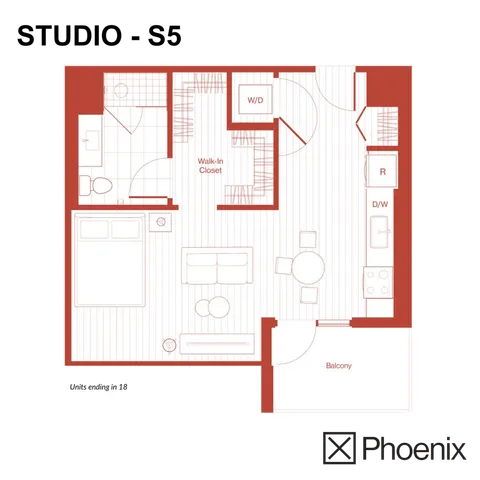 Studio S5 Layout | X Phoenix | Located in Phoenix, AZ