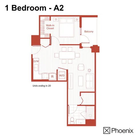 1 Bedroom A2 | X Phoenix | Located in Phoenix, AZ