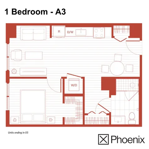 1 Bedroom A3 | X Phoenix | Located in Phoenix, AZ