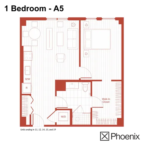 1 Bedroom A5 | X Phoenix | Located in Phoenix, AZ
