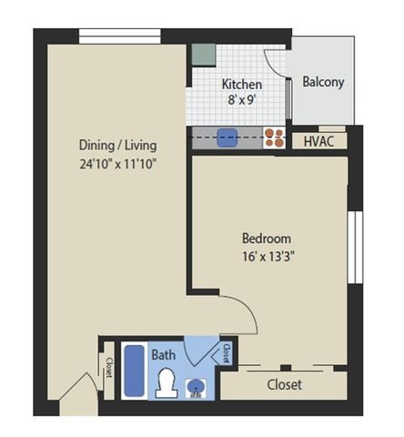 ORM - 1BR / 1BA