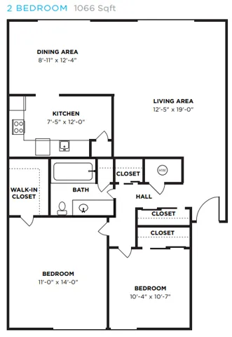 2 Bedroom Floor Plan
