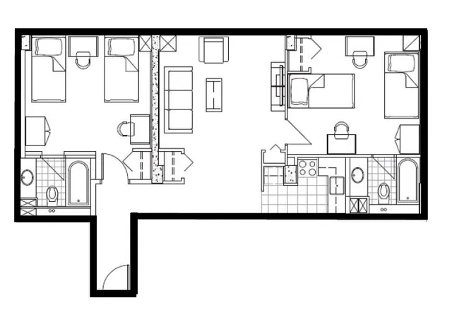 Ottawa Student Housing Quad Floorplan