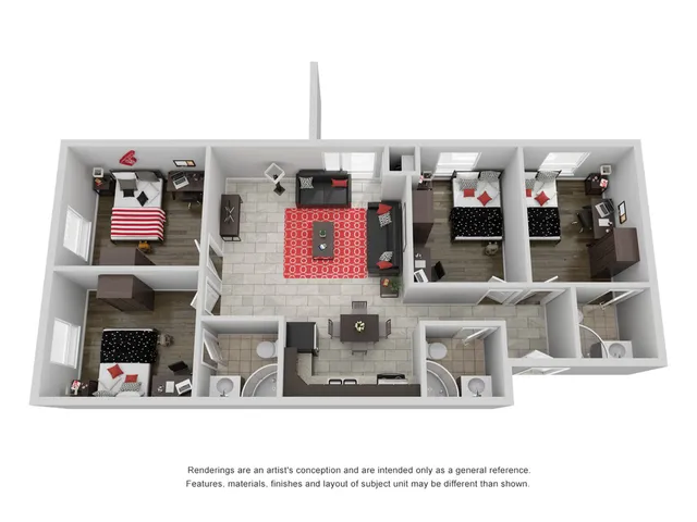 Foundry First Northstar 4 Bedroom 3 Bath Floorplan