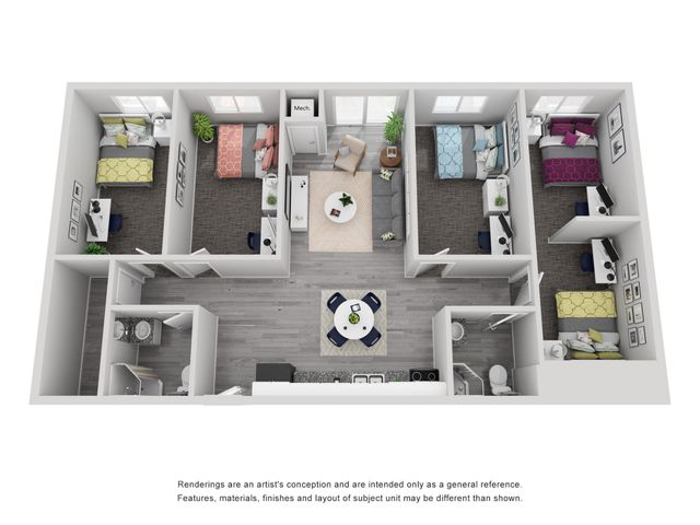 5 Bedroom Floorplan to rent near Durham College