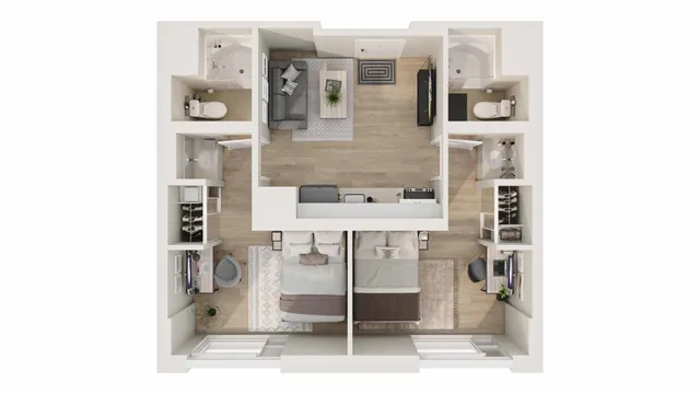 2-2A Student housing at the Quad floorplan