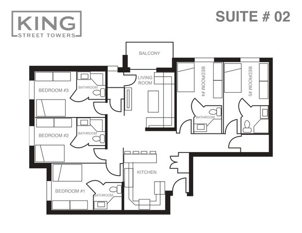 Tower 2 - 5 Bed, 5 Bath floorplan