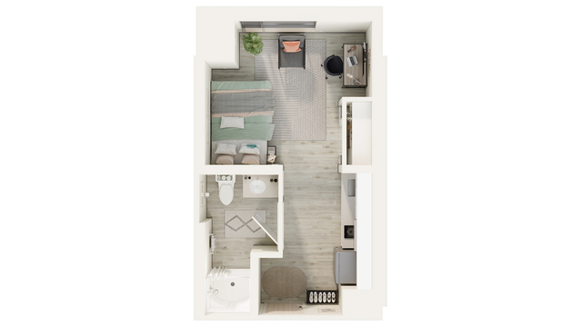 Align furnished Supreme Single floorplan