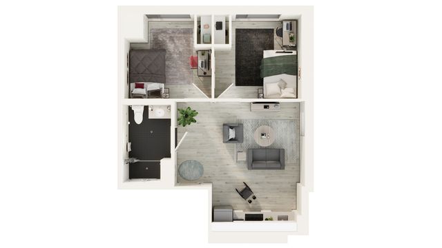 Align Accessible Two Bedroom Floorplan
