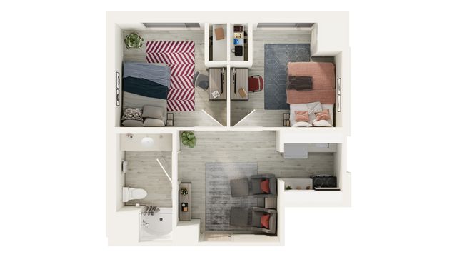 Winnipeg rental two bedroom suite floorplan