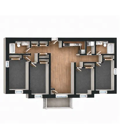 4 bed, 2 bath