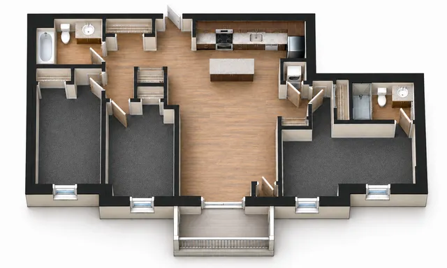 3 bed 2 bath