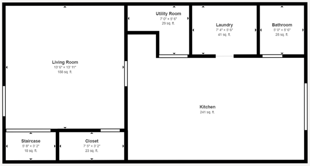2 Bed / 2 Bath | Stone Creek Village Floor 1 | 1,175 sq.ft.