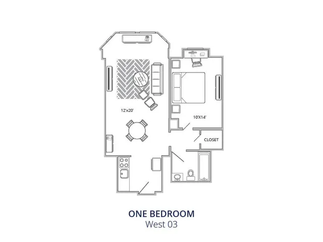 Westbury One Bedroom One Bath West 03