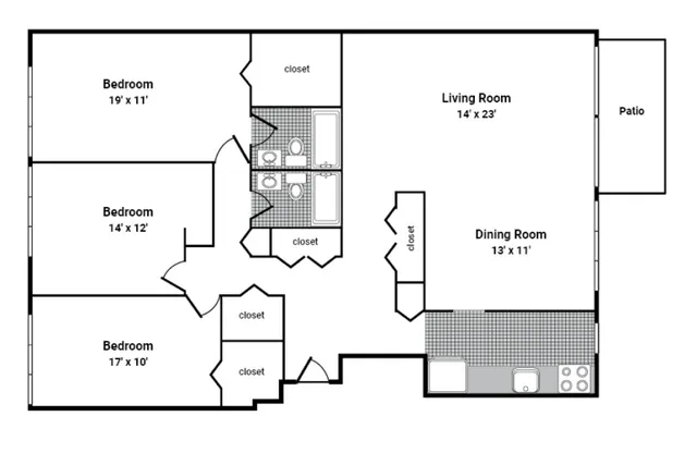 3 Bedroom 2 Bathroom