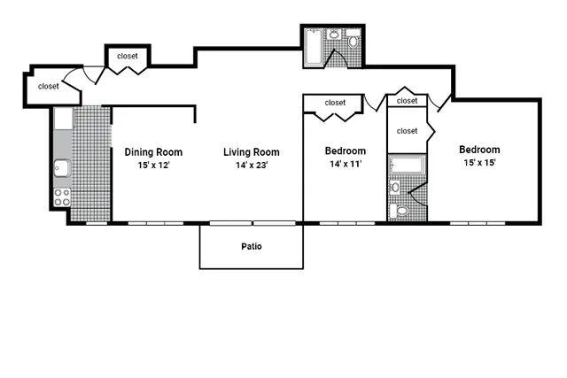 2 Bedroom | 2 Bathroom