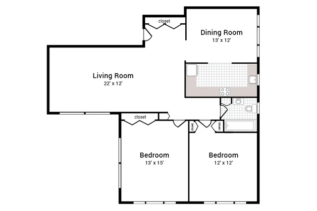 2 Bedroom | 1 Bathroom