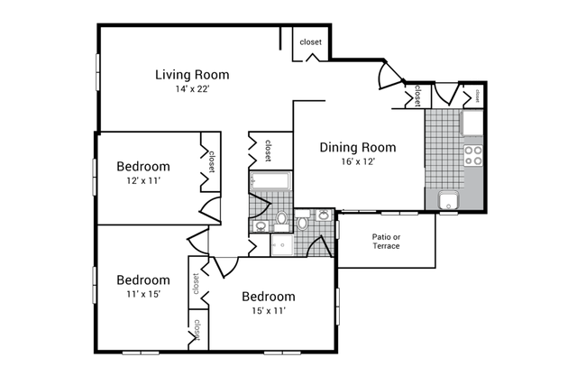 3 Bedroom | 2 Bathroom