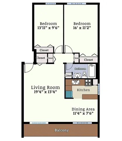 Woodmere 2 Bedroom Balcony Corner