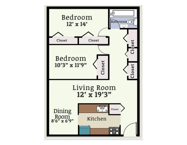 2 Bedroom | 1 Bathroom