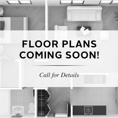 Upcoming floor plans for modern apartment featuring stylish design with cozy living room, kitchen, and charming details. Call for more information.