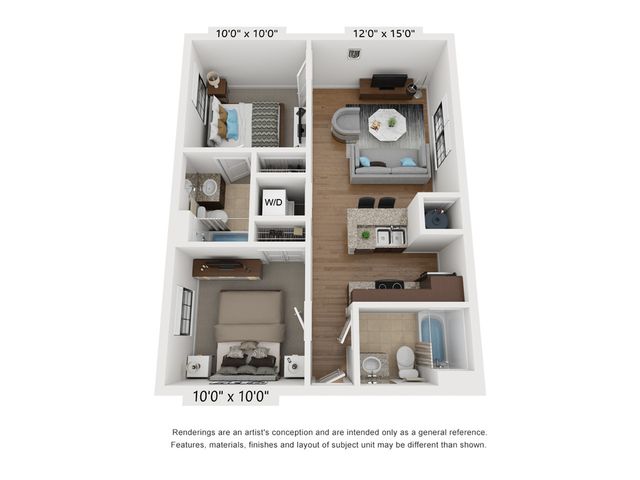 2 Bed 2 Bath