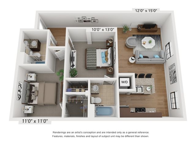 2 Bed 2 Bath