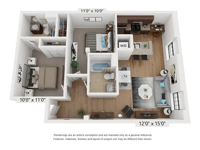 2 Bed 2 Bath