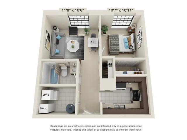 1 Bed 1 Bath