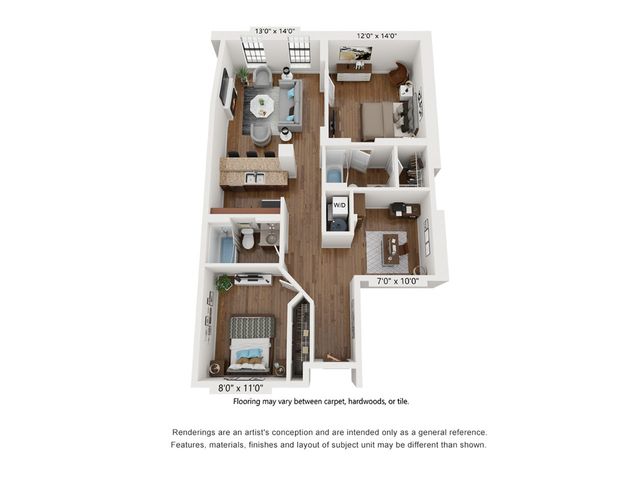 2 Bed 2 Bath
