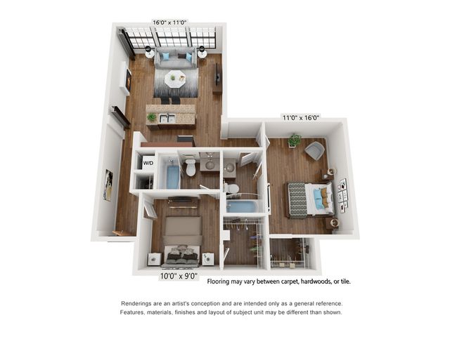 2 Bed 2 Bath