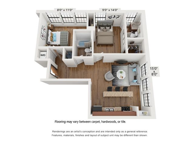 2 Bed 2 Bath B5