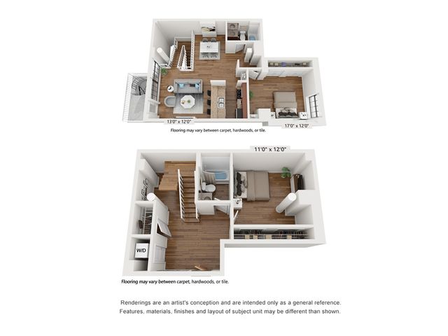 2 Bed 2 Bath Two Story