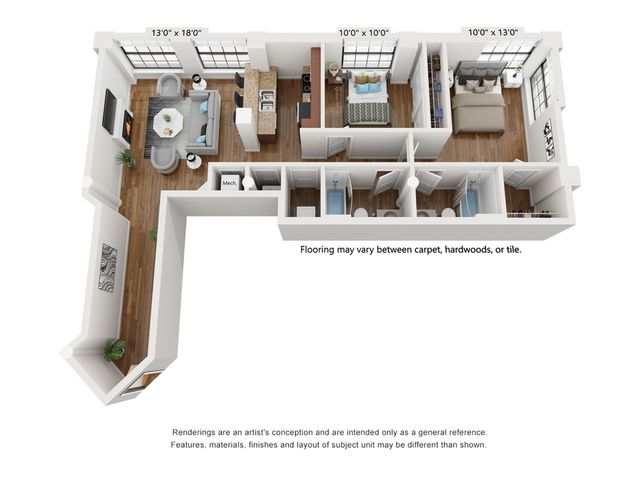 2 Bed 2 Bath