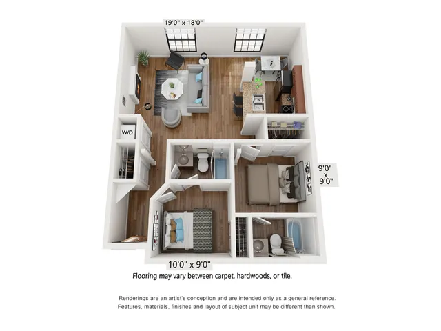 2 Bed 2 Bath