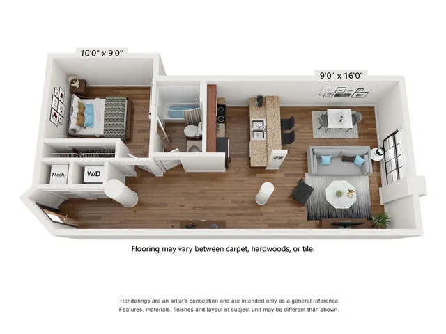 1 Bed 1 Bath