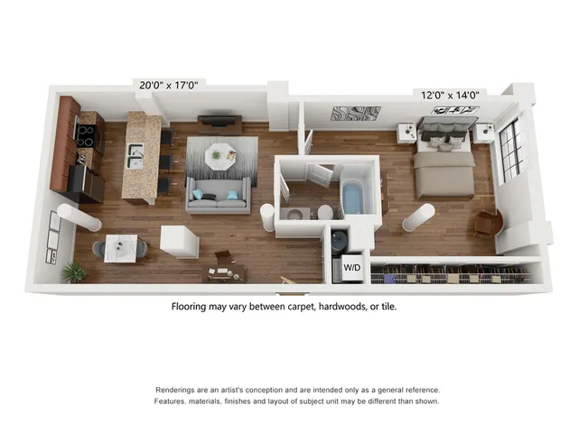 1 Bed 1 Bath