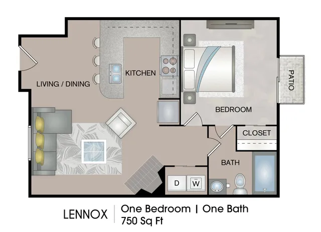 One Bed, One Bath
