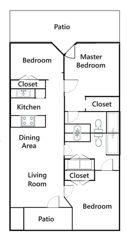 3 bedroom x 2 bathroom