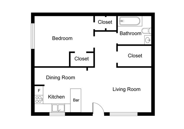 1 Bedroom Floorplan