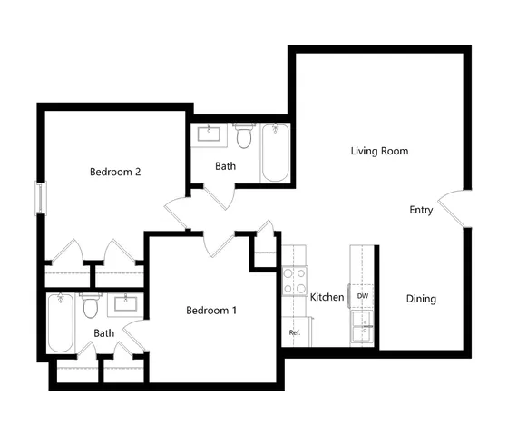 Pecan Grove 2x2 Floorplan