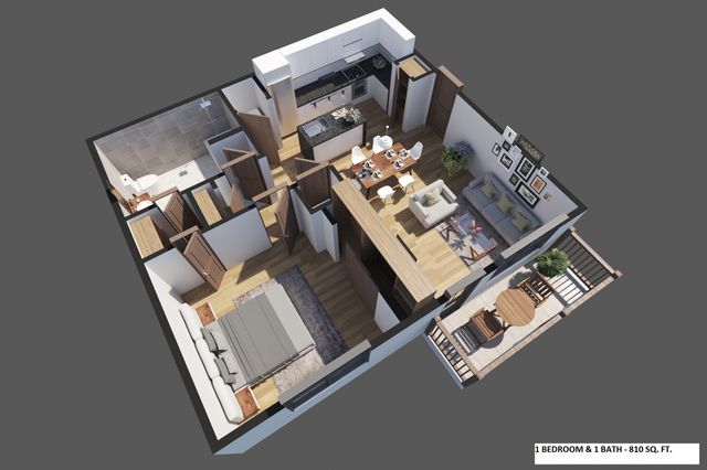 1x1 810 sq. ft.