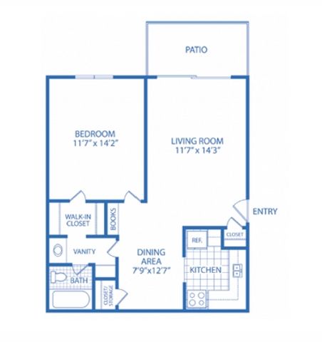 1 BR 1 BATH