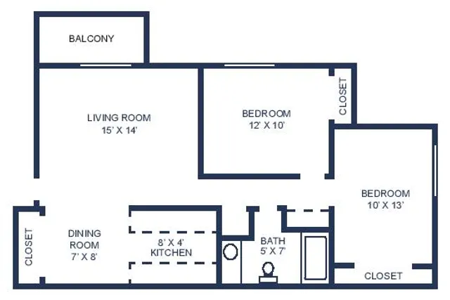 Two bedroom layout