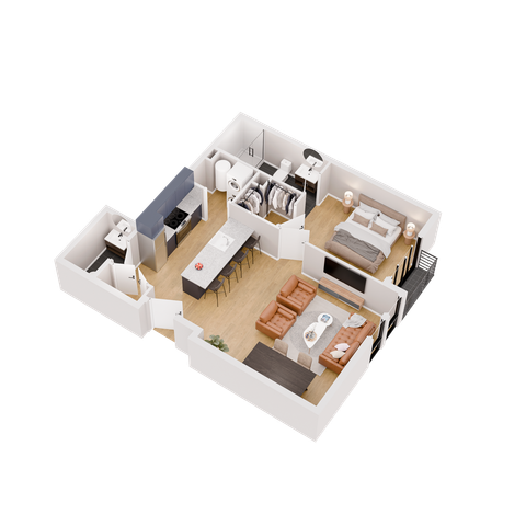 1bed/1.5bath